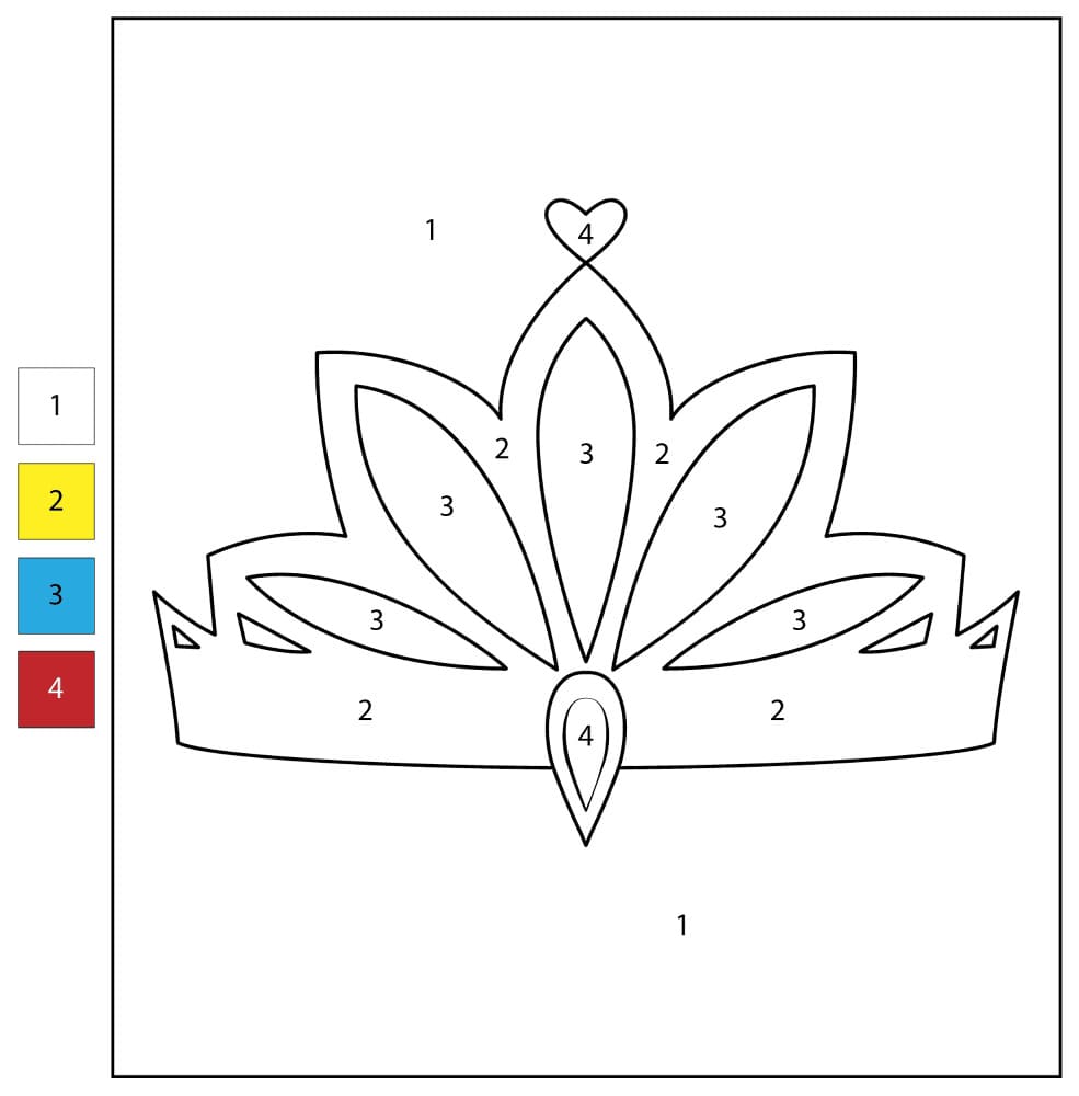 Magnifique Couronne Coloriage Magique