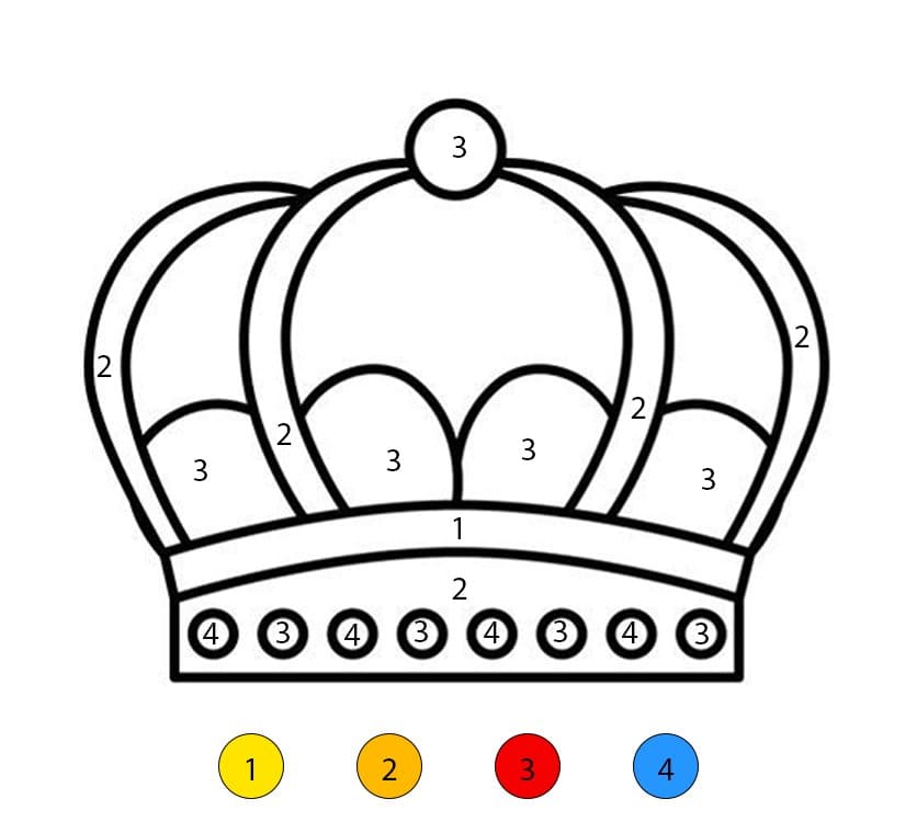 Reine Couronne Coloriage Magique