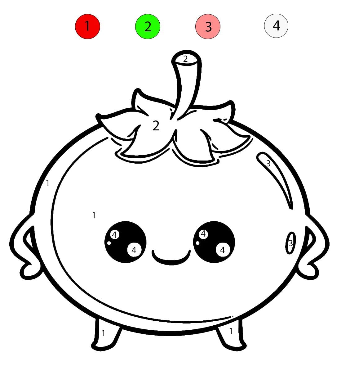 Tomate  Color By Number