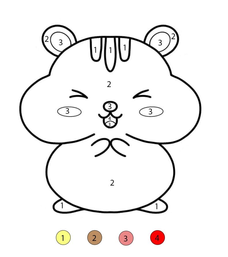 Bébé Hamster Coloriage Magique
