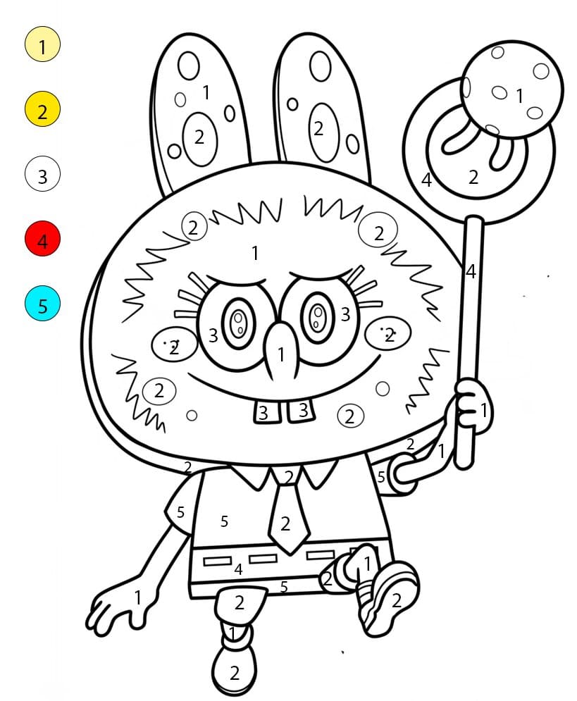 Bob l'éponge Labubu Coloriage Magique