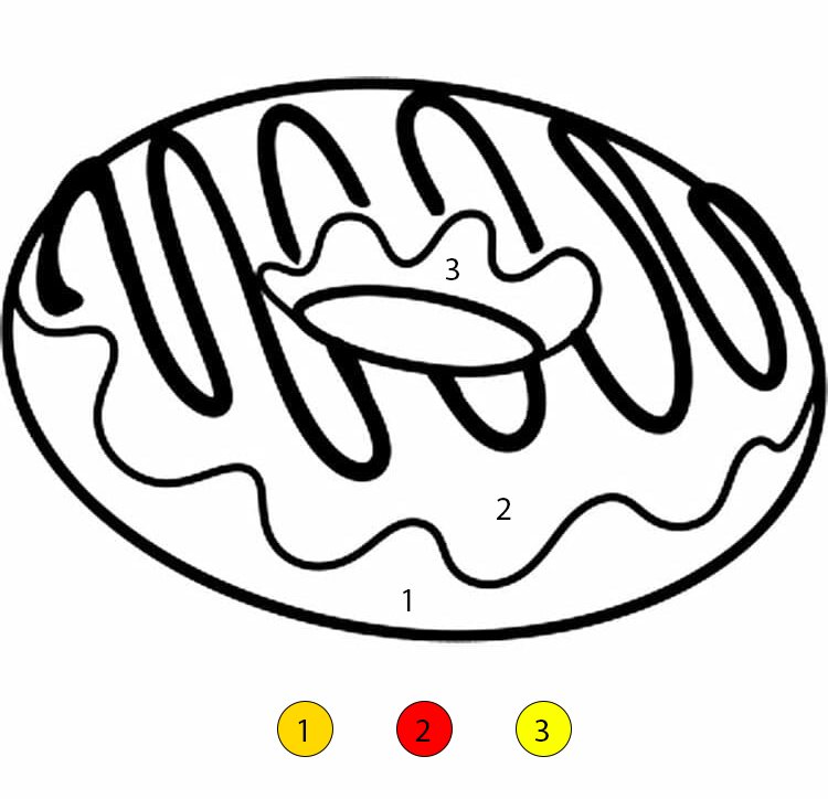 Délicieux beignet Coloriage Magique