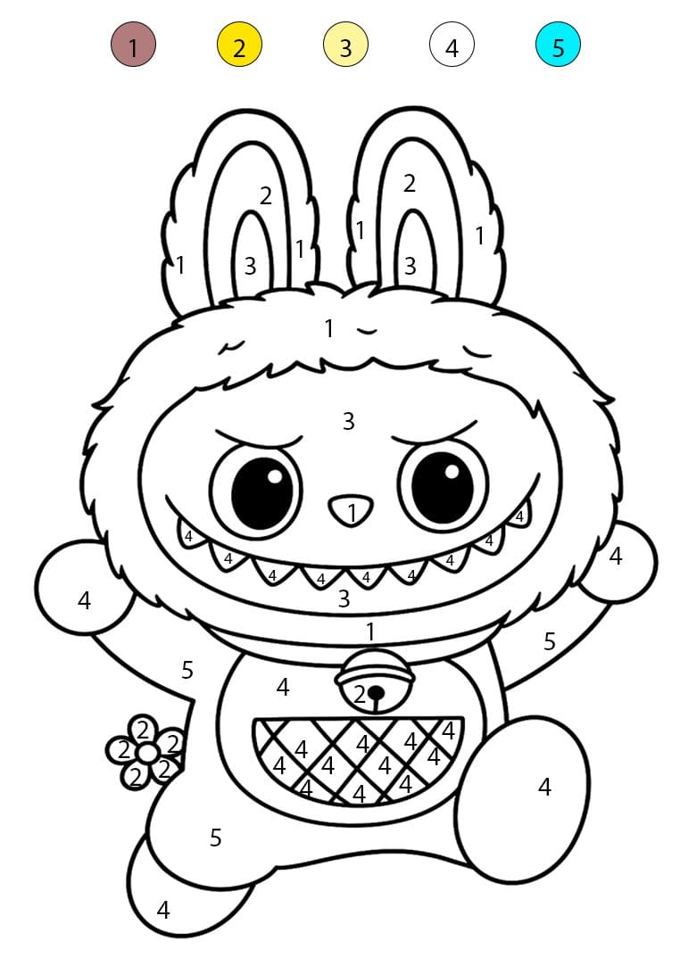 Dorami Labubu Coloriage Magique