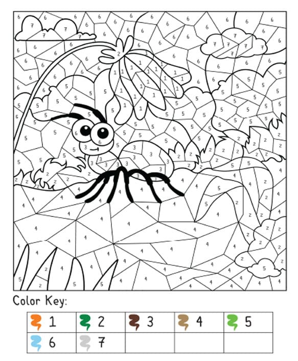 Fourmi dans la nature Coloriage Magique