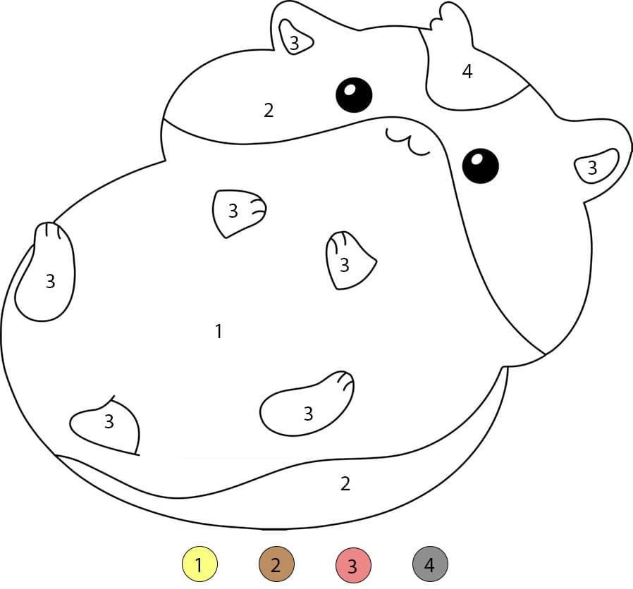 Hamster Adorable Coloriage Magique