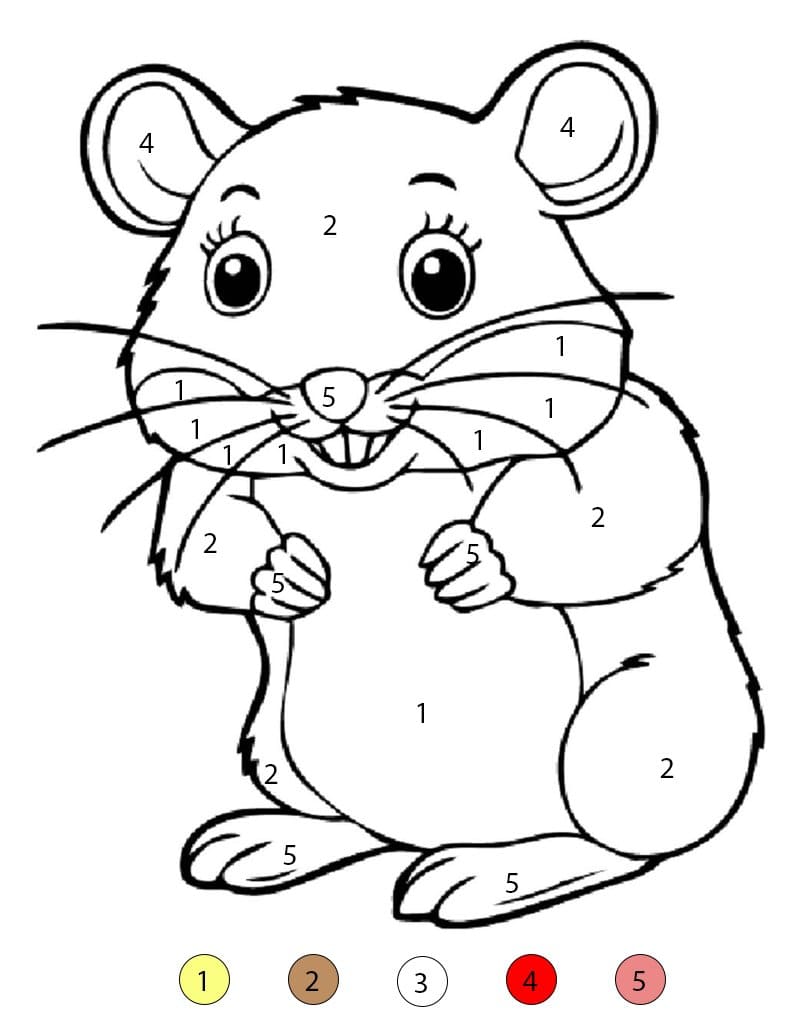 Hamster Drôle Coloriage Magique