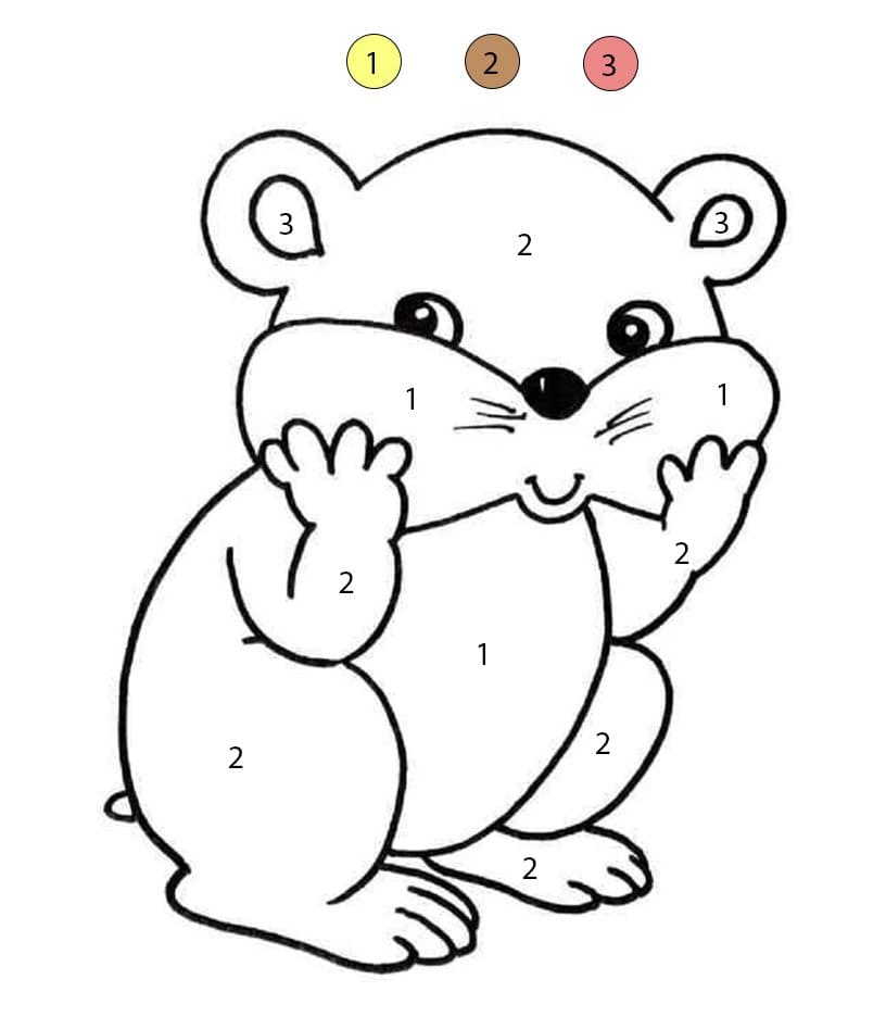Hamster Timide Coloriage Magique
