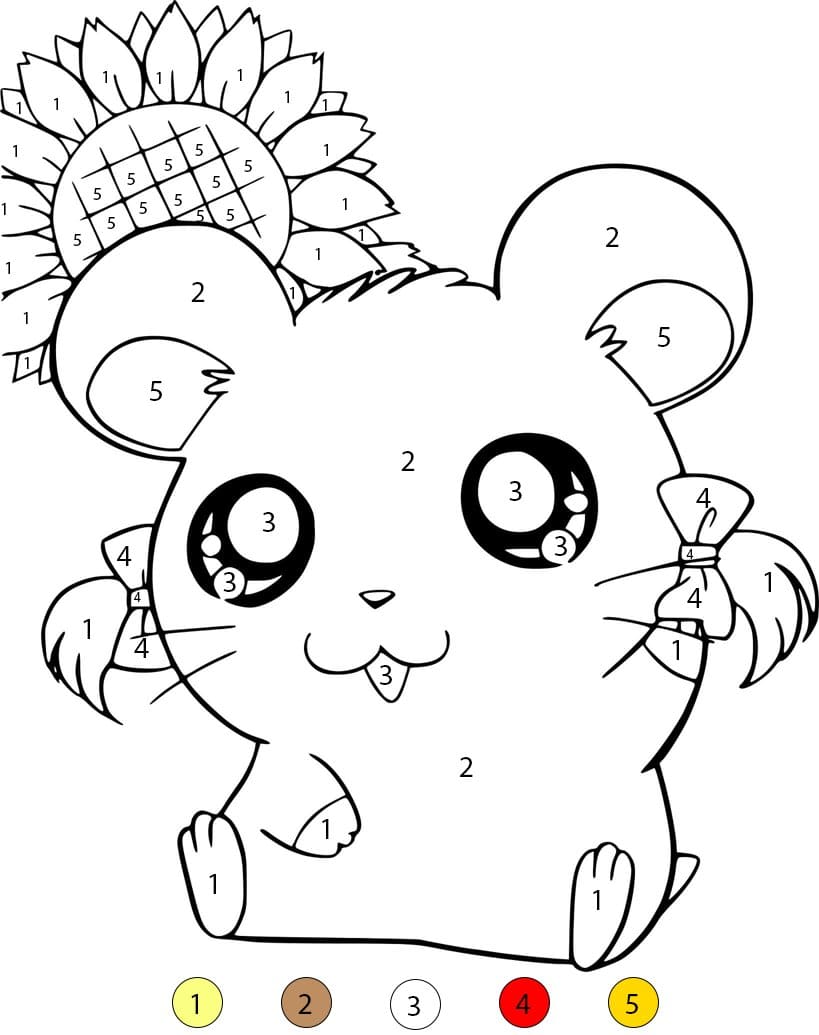 Joli Hamster Coloriage Magique