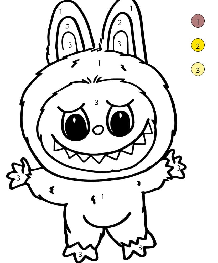 Joyeux Labubu Coloriage Magique
