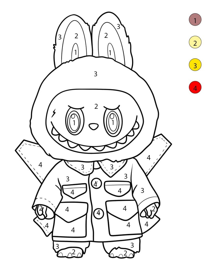 Labubu pour enfants Coloriage Magique