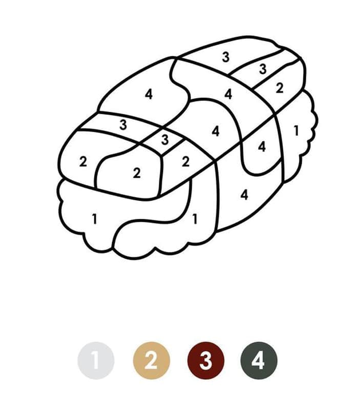 Sushi Facile Coloriage Magique