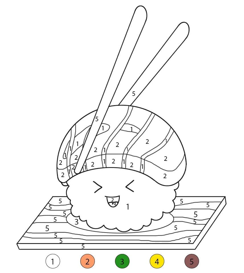 Coloriage Magique Sushi