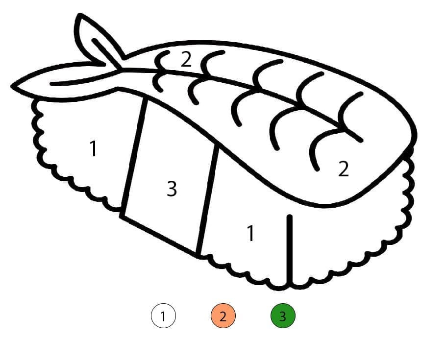 Sushi Simple Coloriage Magique