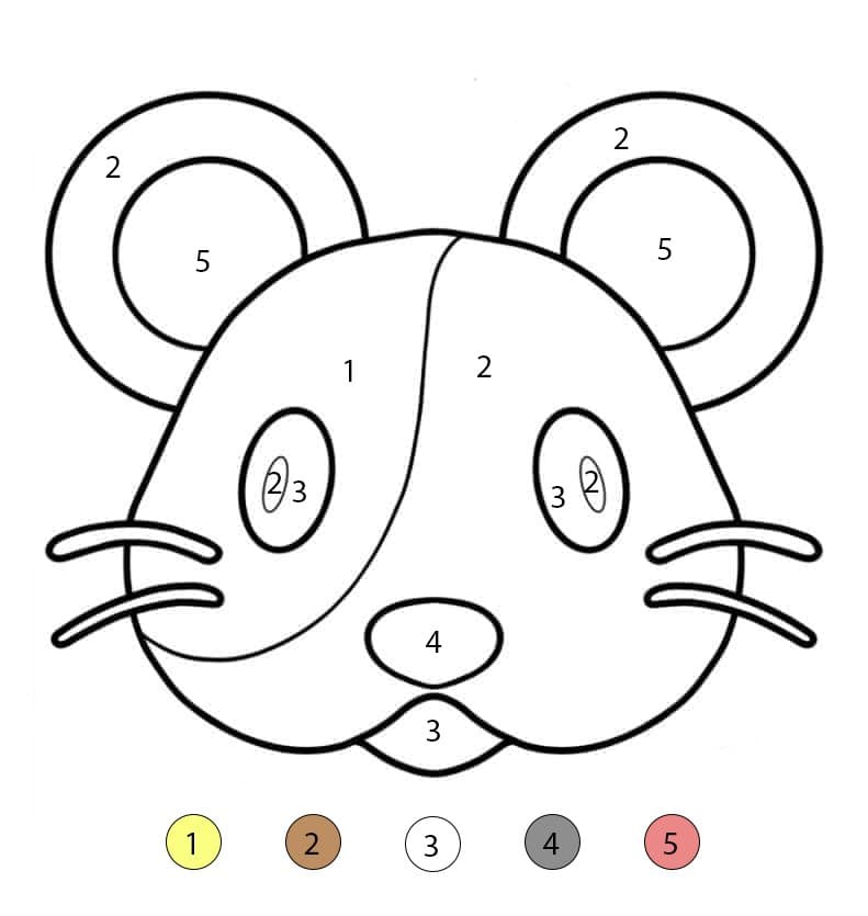 Visage de Hamster Coloriage Magique
