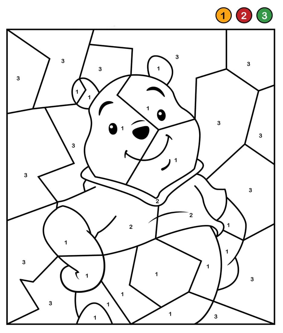 Winnie l'Ourson classique Coloriage Magique