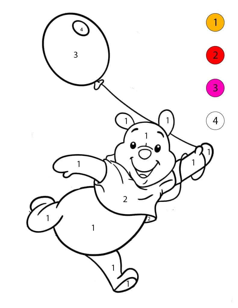 Coloriage Magique Winnie l’Ourson