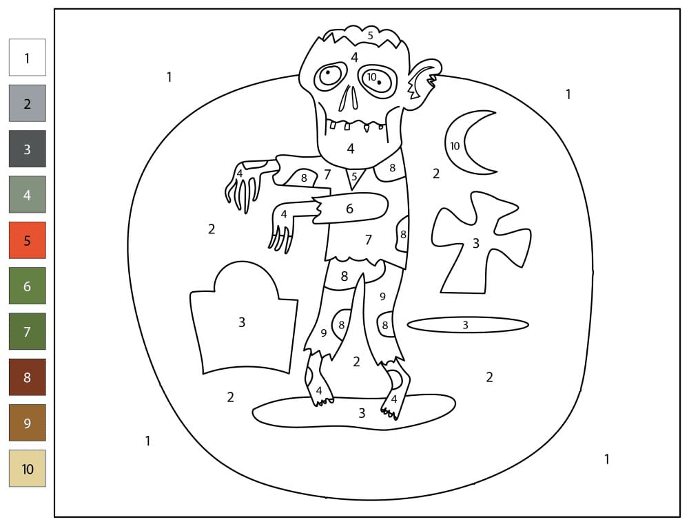 Coloriage Magique Zombie