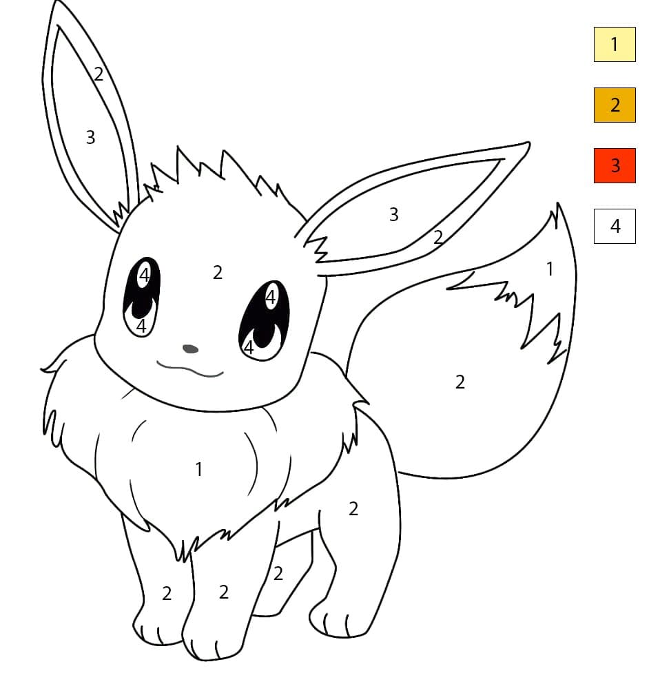 Adorable Évoli Coloriage Magique