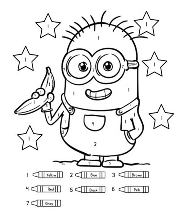 Bébé Minion Coloriage Magique