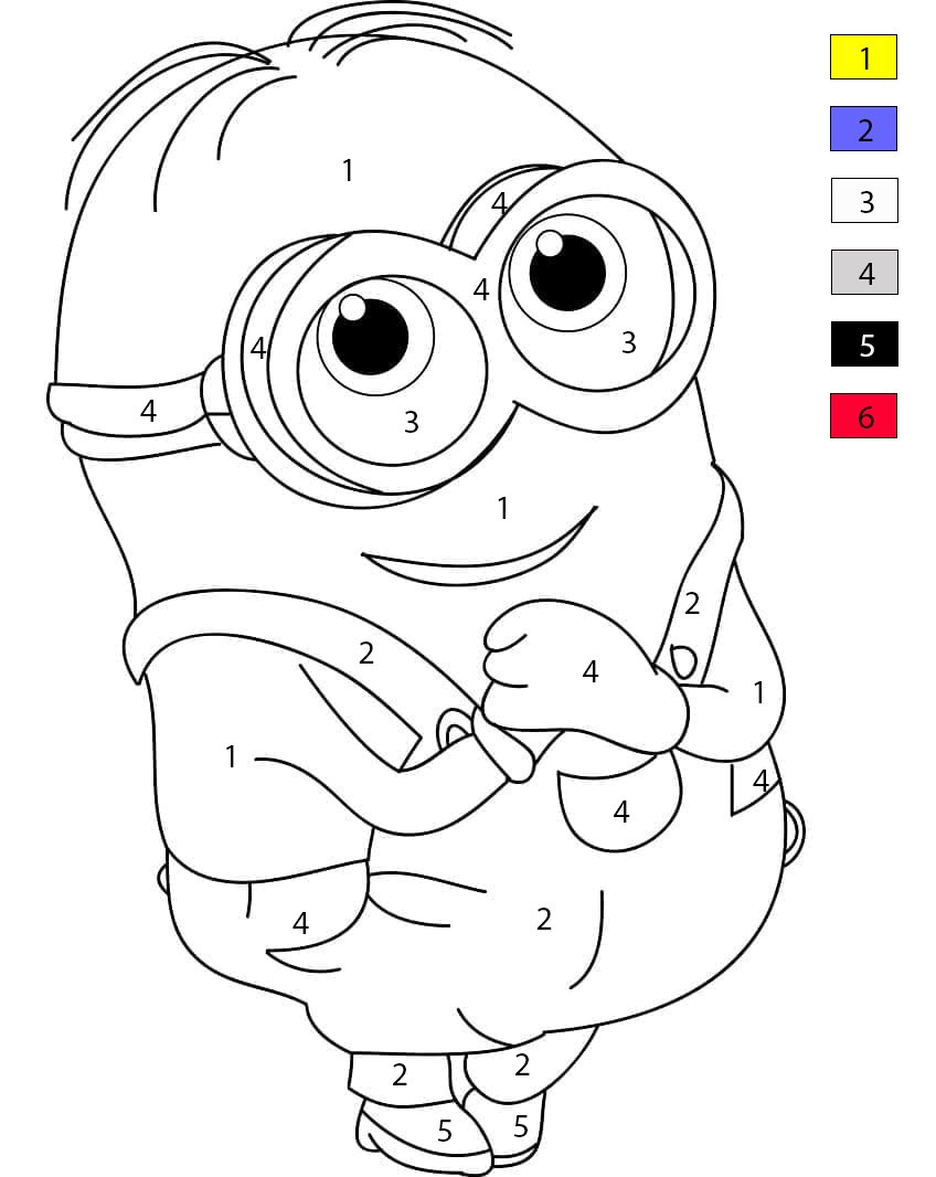 Bob le Minion Coloriage Magique
