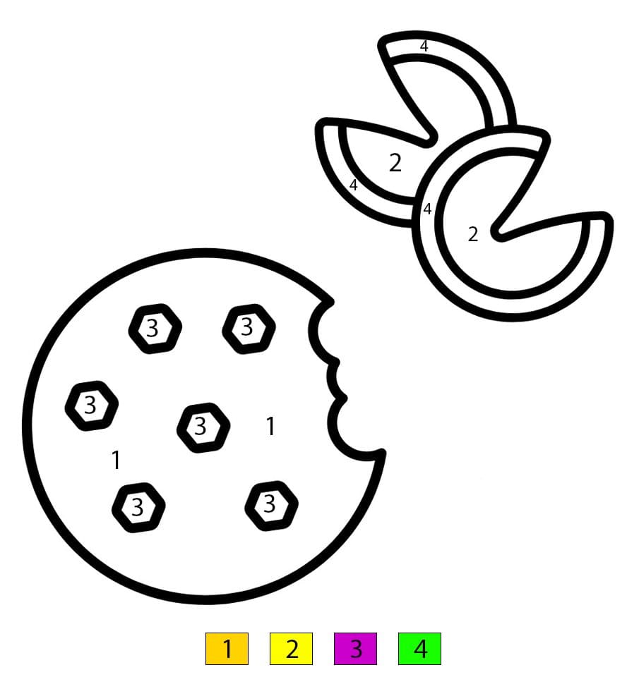 Cookie simple Coloriage Magique