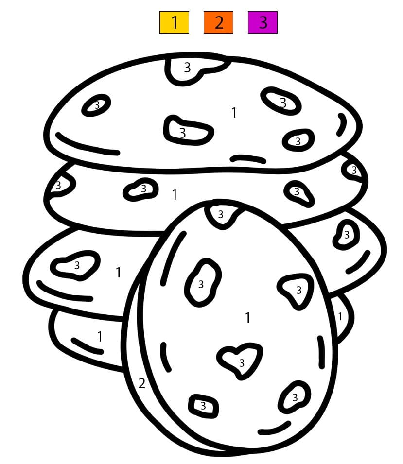 Cookies savoureux Coloriage Magique