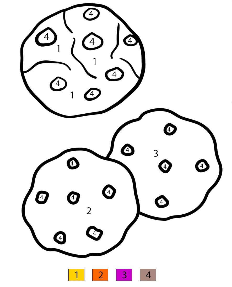 Cookies sucrés Coloriage Magique