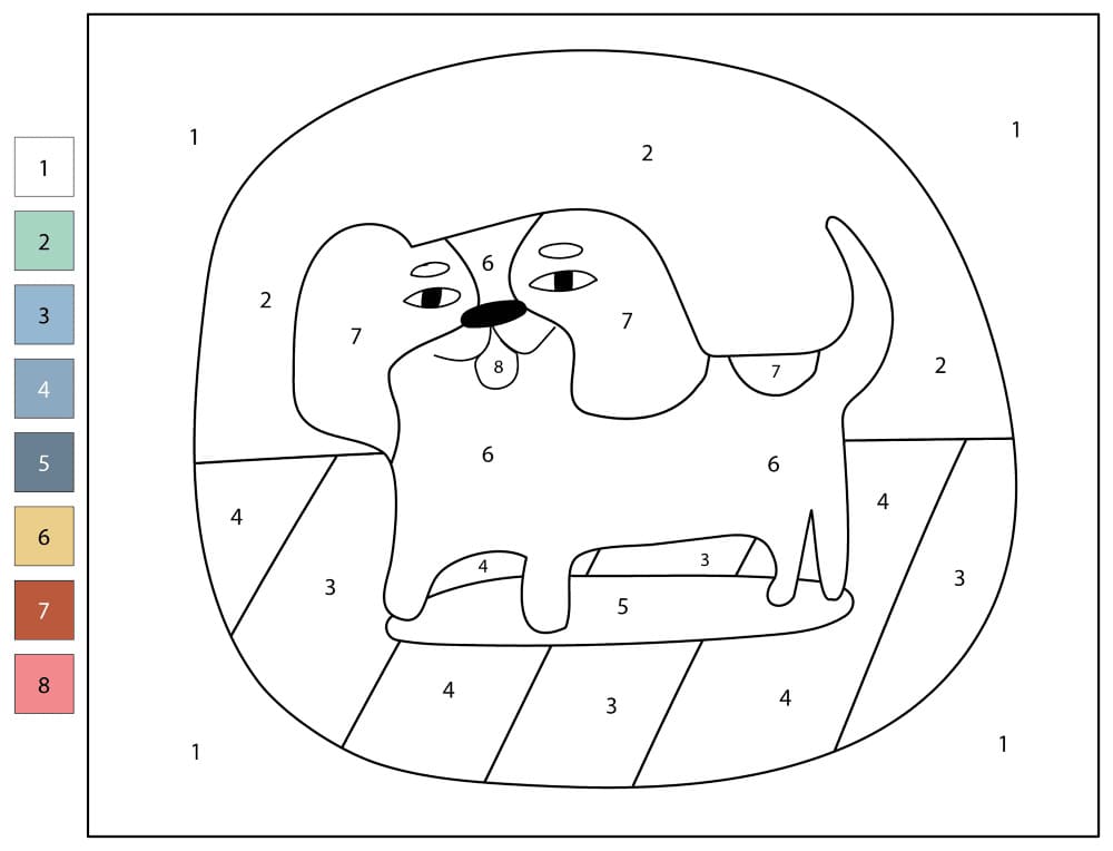 Corgi drôle Coloriage Magique