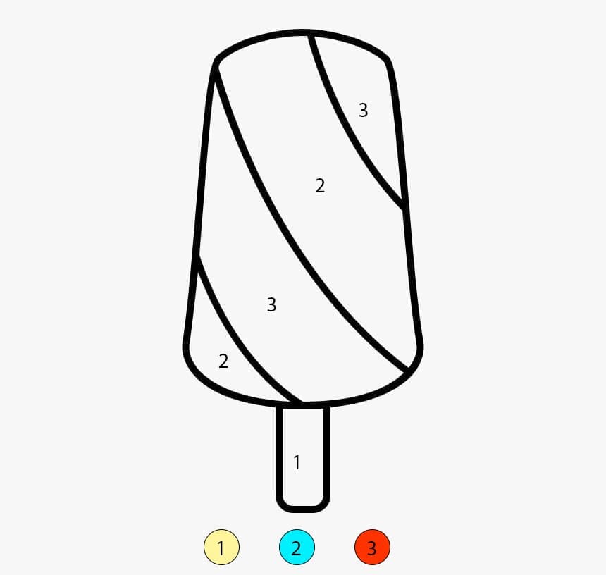Glace à l'eau simple Coloriage Magique