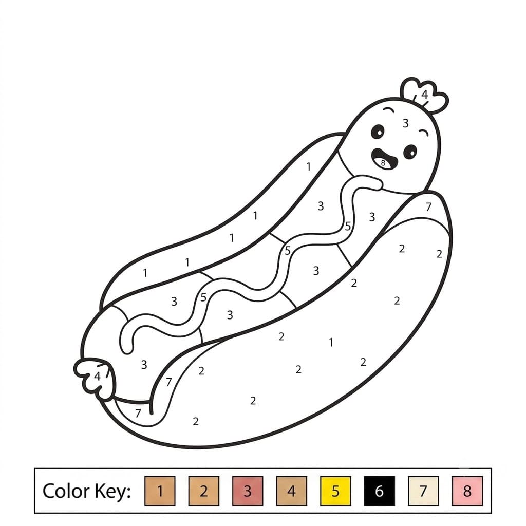 Hot-dog  Color By Number