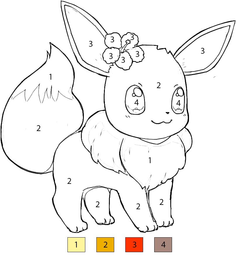 Jolie Évoli Coloriage Magique