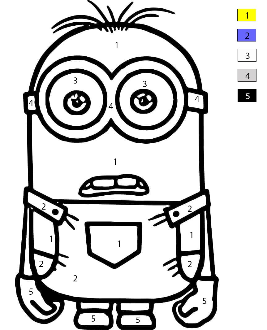 Kevin le Minion Coloriage Magique