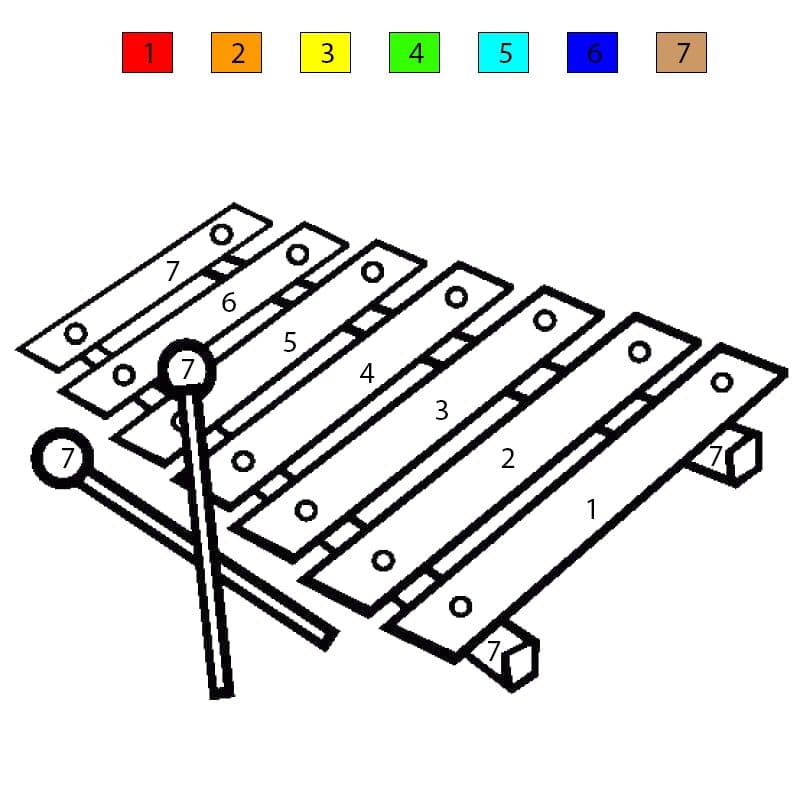 Mini Xylophone Coloriage Magique
