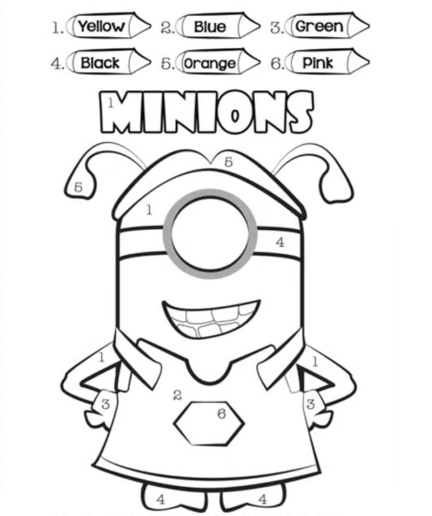 Minion drôle Coloriage Magique