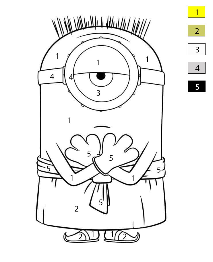 Minion égyptien Coloriage Magique