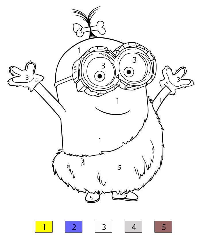 Minion indigène Coloriage Magique