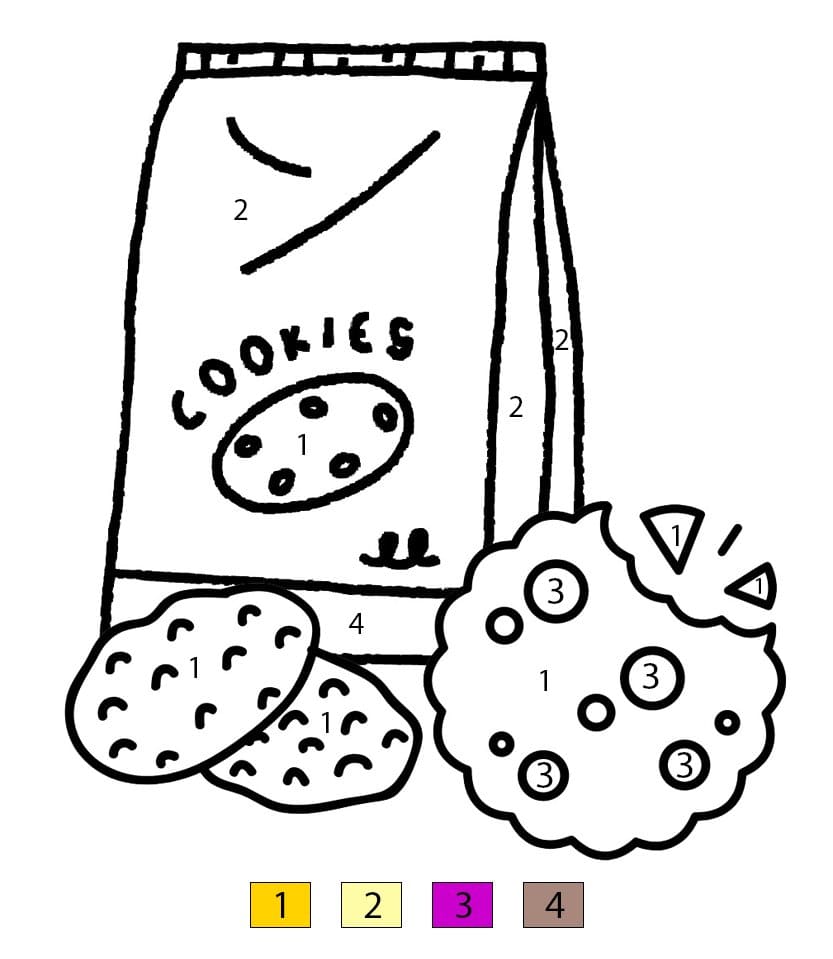 Sachet de cookies Coloriage Magique