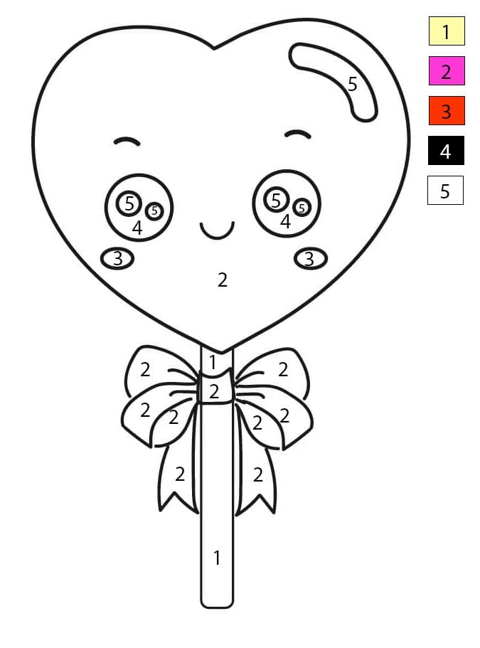 Sucette adorable Coloriage Magique
