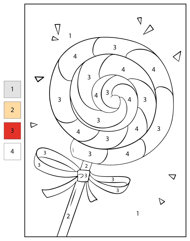 Sucette incroyable Coloriage Magique