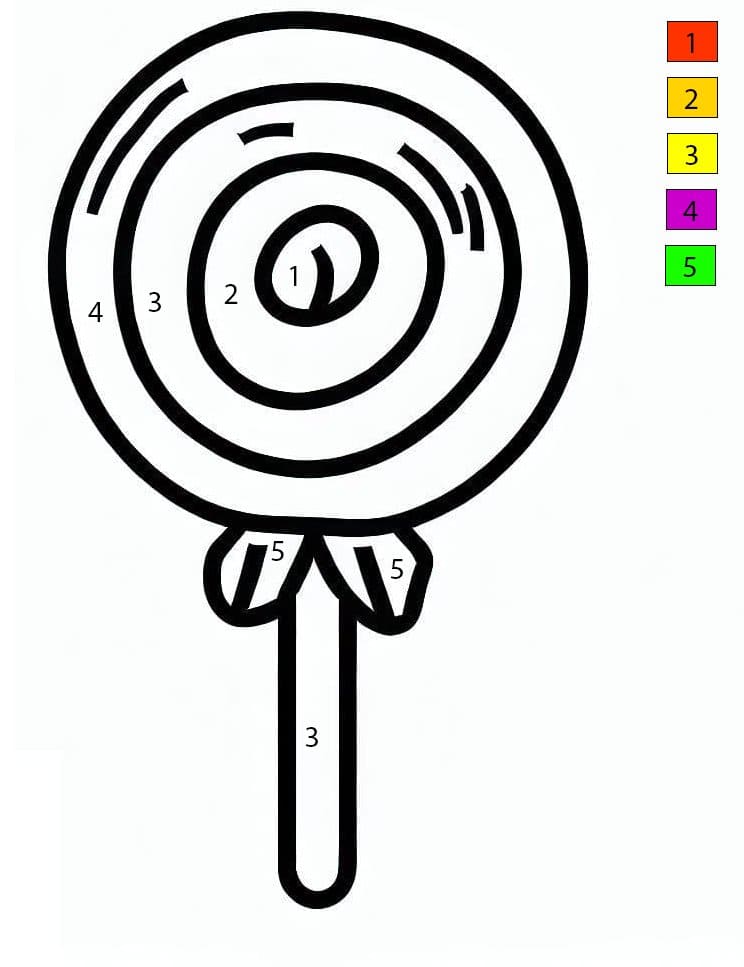 Sucette pour enfants Coloriage Magique