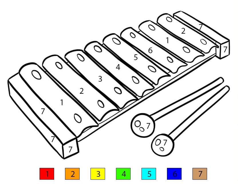 Coloriage Magique Xylophone