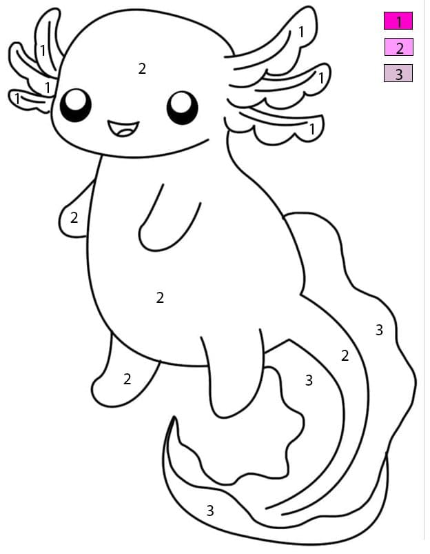 Coloriage Magique Axolotl