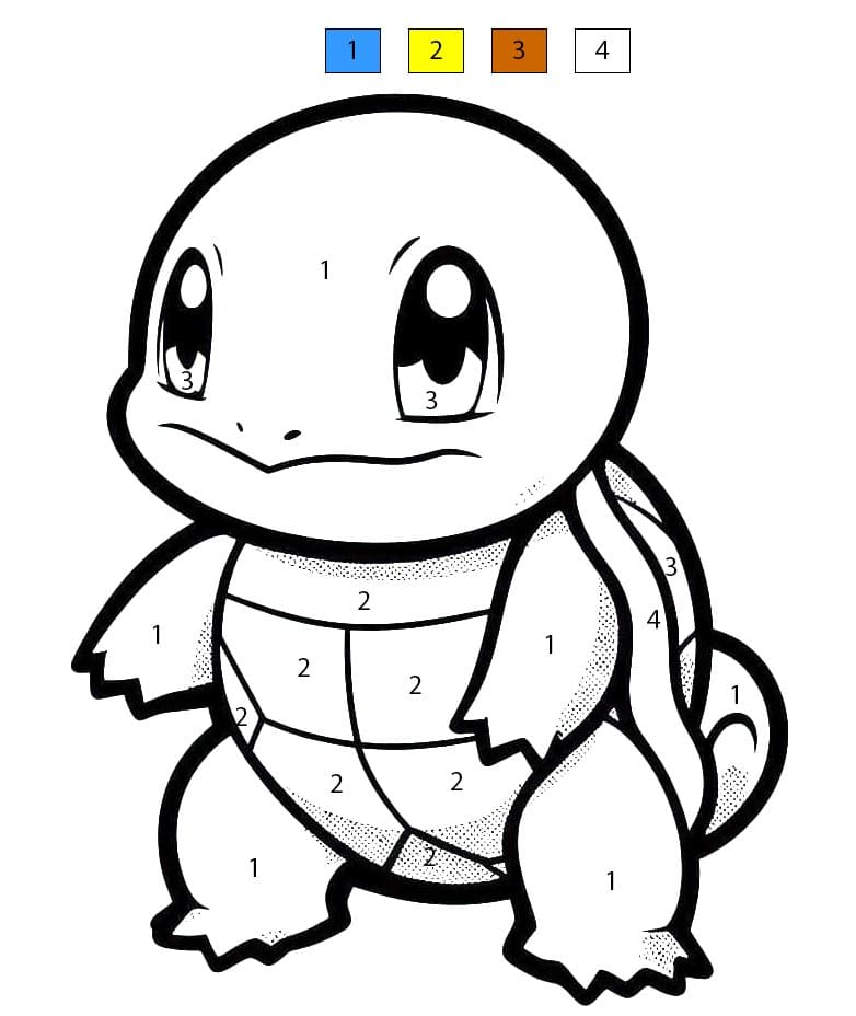 Coloriage Magique Bébé Carapuce Coloriage Magique