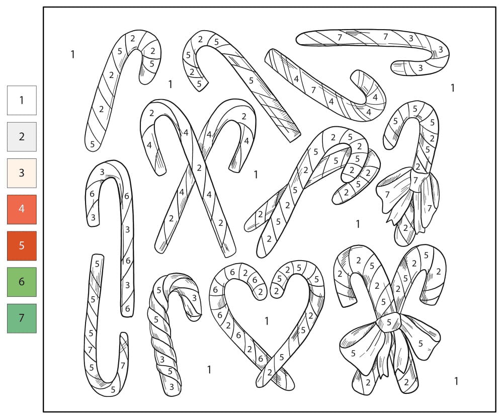 Bonbon arc-en-ciel Coloriage Magique