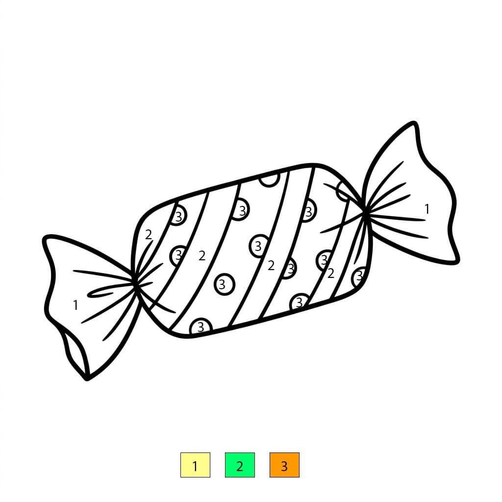 Bonbon délicieux Coloriage Magique
