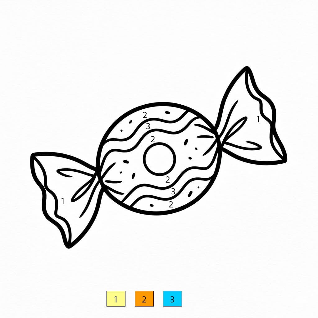 Bonbon fantastique Coloriage Magique