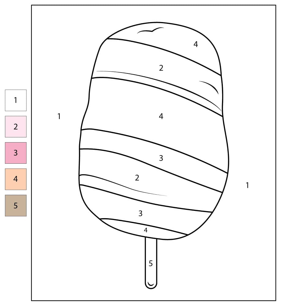 Bonbon fruité Coloriage Magique