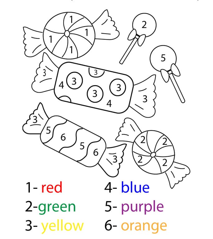 Bonbon magique Coloriage Magique