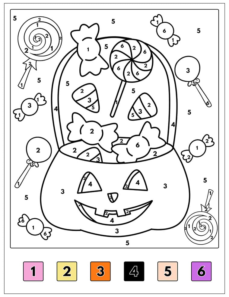 Bonbon rigolo Coloriage Magique