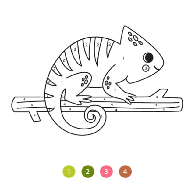 Coloriage Magique Caméléon